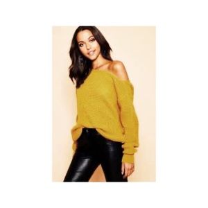 BooHoo Slash Neck Fisherman Jumper